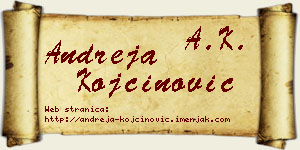 Andreja Kojčinović vizit kartica